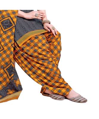 Gray Printed Cotton top & bottom With dupatta 3