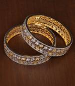 Designer CZ Embellished American Diamond Bangles BD444