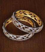 Designer CZ Embellished American Diamond Bangles BD445