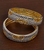 Designer CZ Embellished American Diamond Bangles BD448