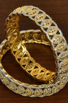 Designer CZ Embellished American Diamond Bangles BD449