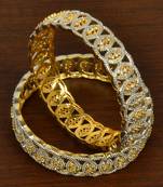 Designer CZ Embellished American Diamond Bangles BD449