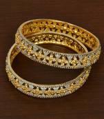 Designer CZ Embellished American Diamond Bangles BD451