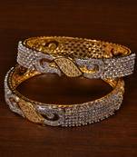 Designer CZ Embellished American Diamond Bangles BD453