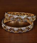 Designer CZ Embellished American Diamond Bangles BD455