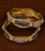 Designer CZ Embellished American Diamond Bangles BD456