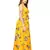 Yellow  floral printed Gown