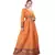 Orange plain rayon kurtas-and-kurtis
