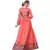 Peach plain rayon kurtas-and-kurtis