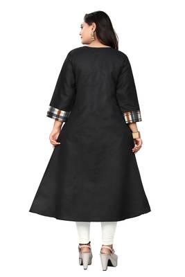 Black printed cotton kurti 3
