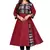 Maroon printed cotton kurti