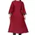 Maroon printed cotton kurti