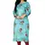 Blue printed cotton kurti