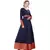 Blue plain rayon kurtas-and-kurtis
