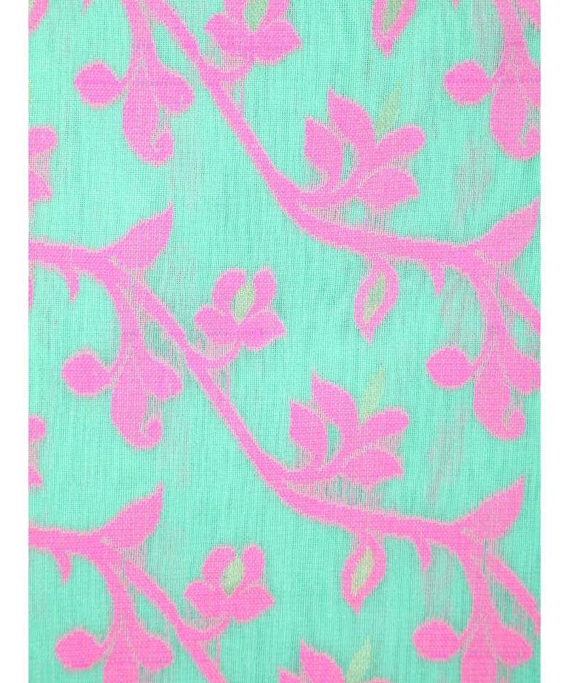 Green Pure Cotton Hand Woven Saree Without Blouse