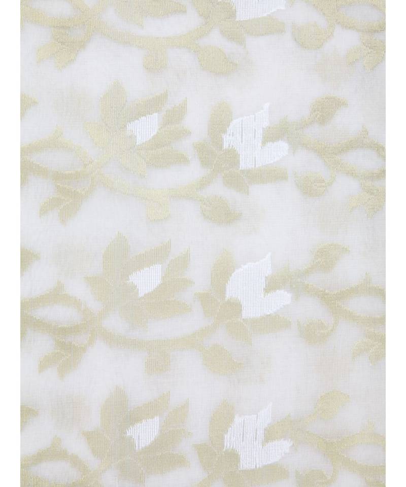 White Silk Blend Hand Woven Saree Without Blouse