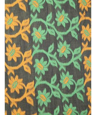 Green Pure Cotton Hand Woven Saree Without Blouse 4