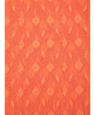 Orange Pure Cotton Hand Woven Saree Without Blouse 4