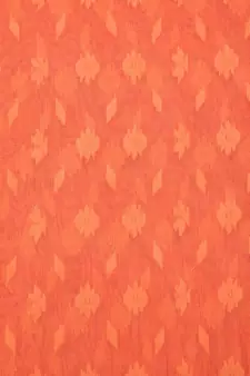 Orange Pure Cotton Hand Woven Saree Without Blouse