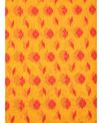 Yellow Pure Cotton Hand Woven Saree Without Blouse 4