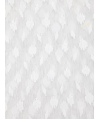 White Pure Cotton Hand Woven Saree Without Blouse 4