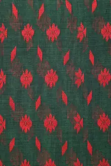 Green Pure Cotton Hand Woven Saree Without Blouse