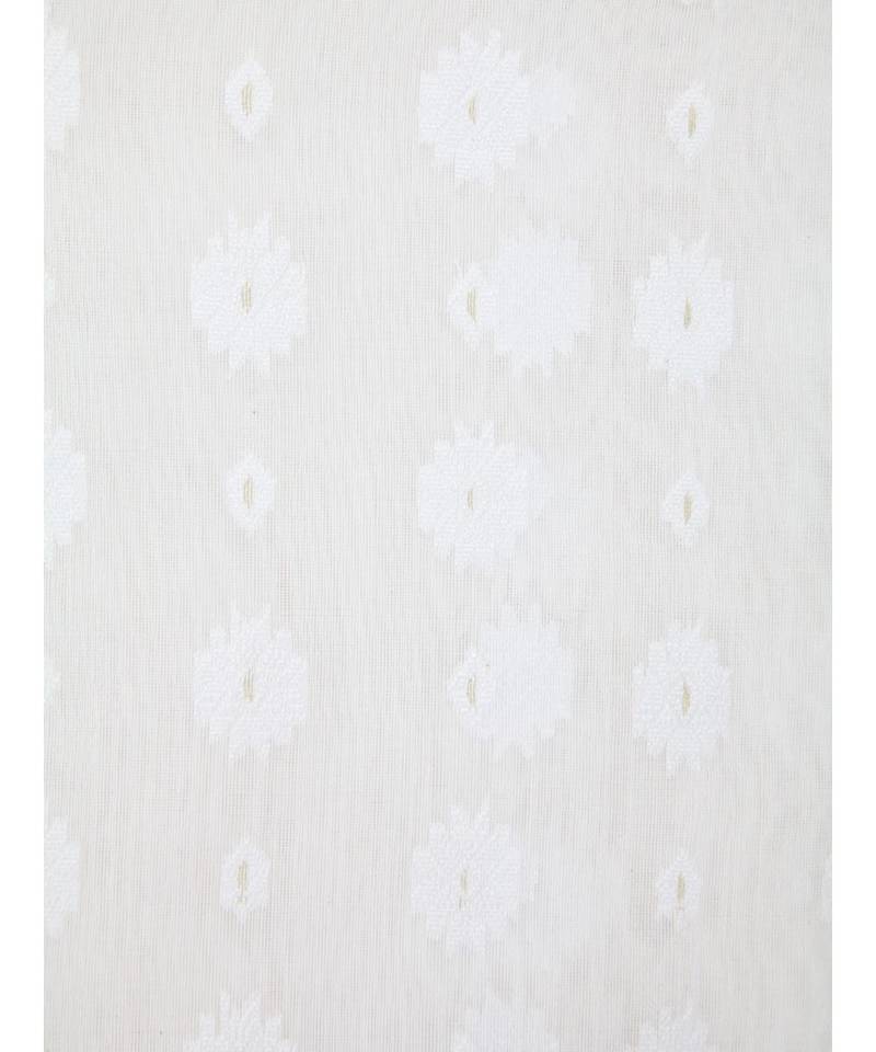 White Pure Cotton Hand Woven Saree Without Blouse