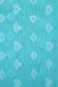 Blue Pure Cotton Hand Woven Saree Without Blouse