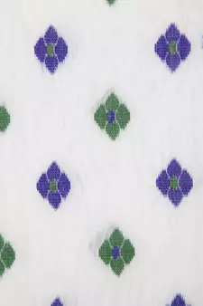White Pure Cotton Hand Woven Saree Without Blouse