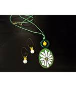 Multicolor metallic Brass   Necklace   pair of earrings & free gift