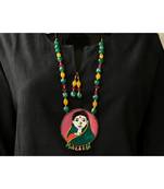 Multicolor metallic Brass   Necklace   pair of earrings & free gift