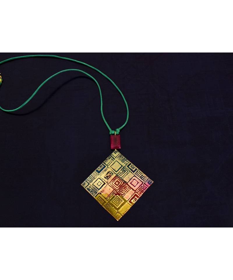 Multicolor metallic Brass   Necklace   free gift