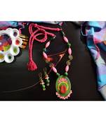 Multicolor metallic Brass   Necklace   pair of earrings & free gift
