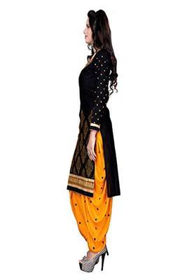 Black printed crepe salwar 1