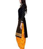 Black printed crepe salwar