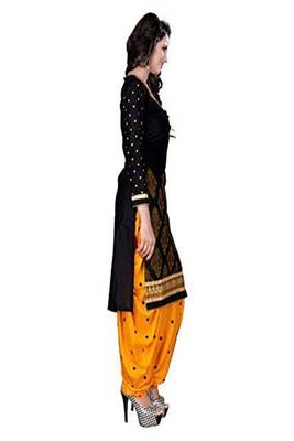 Black printed crepe salwar 3