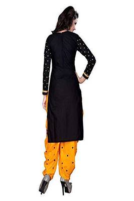 Black printed crepe salwar 4
