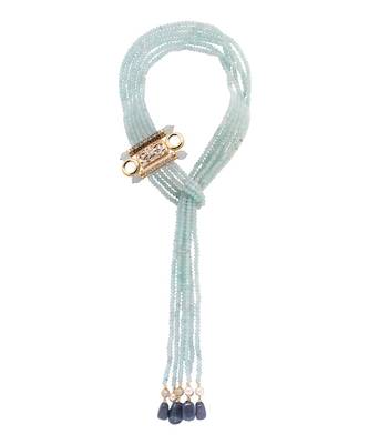 Blue Yellow Gold Brass kundanNecklace 3