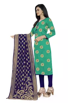 Light-green woven Art Silk salwar