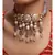 Grey Yellow Gold Brass kundanNecklace