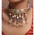 Grey Yellow Gold Brass kundanNecklace