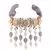 Grey Yellow Gold Brass kundanNecklace