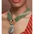 Green Yellow Gold Brass kundanNecklace
