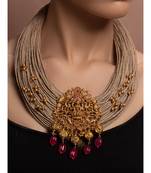 Gold Yellow Gold Brass kundanNecklace