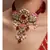 Red Yellow Gold Brass kundanNecklace