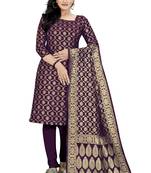 Purple woven  Art Silk salwar