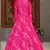 Deep pink metallic foilage Taffeta Evening Long Gown