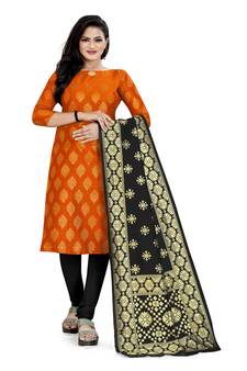 Orange woven  Art Silk salwar