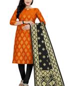 Orange woven  Art Silk salwar