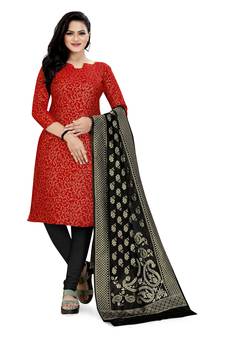Red woven  Art Silk salwar